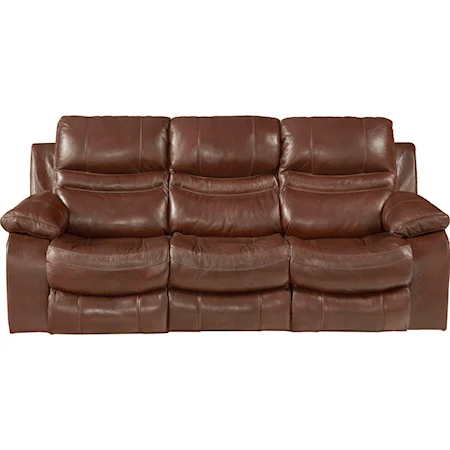 Lay Flat Reclining Sofa with Pillow Arms